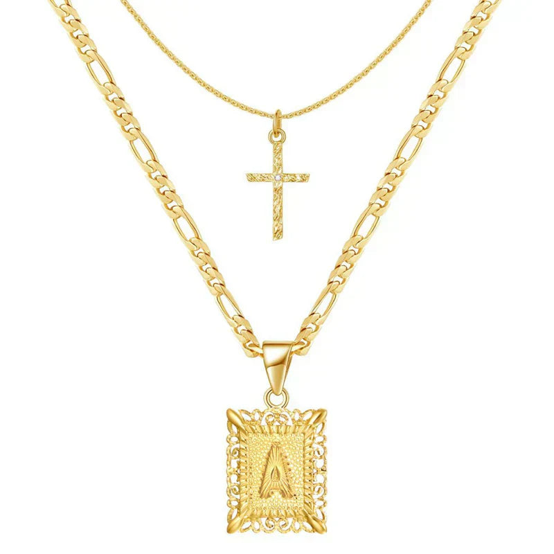 Seraphina Initial Necklace Set | Gold