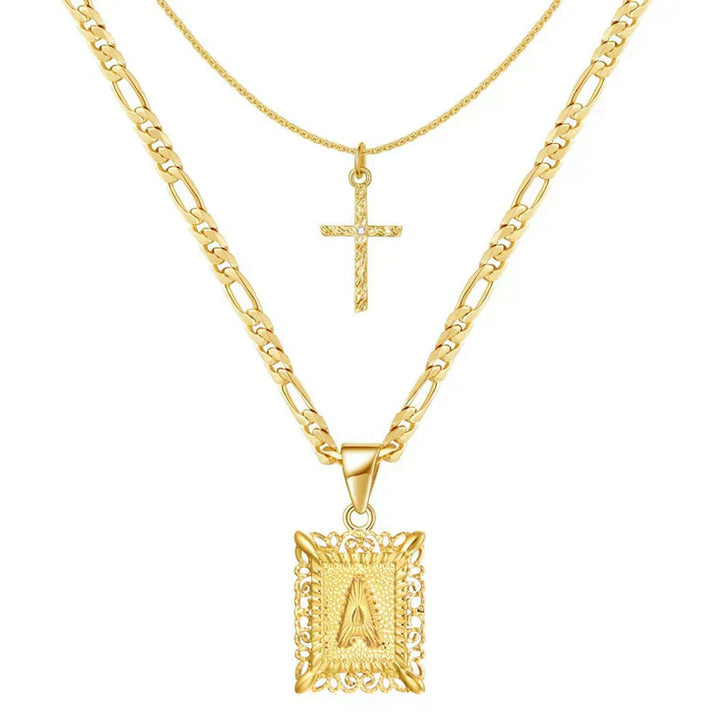 Seraphina Initial Necklace Set | Gold