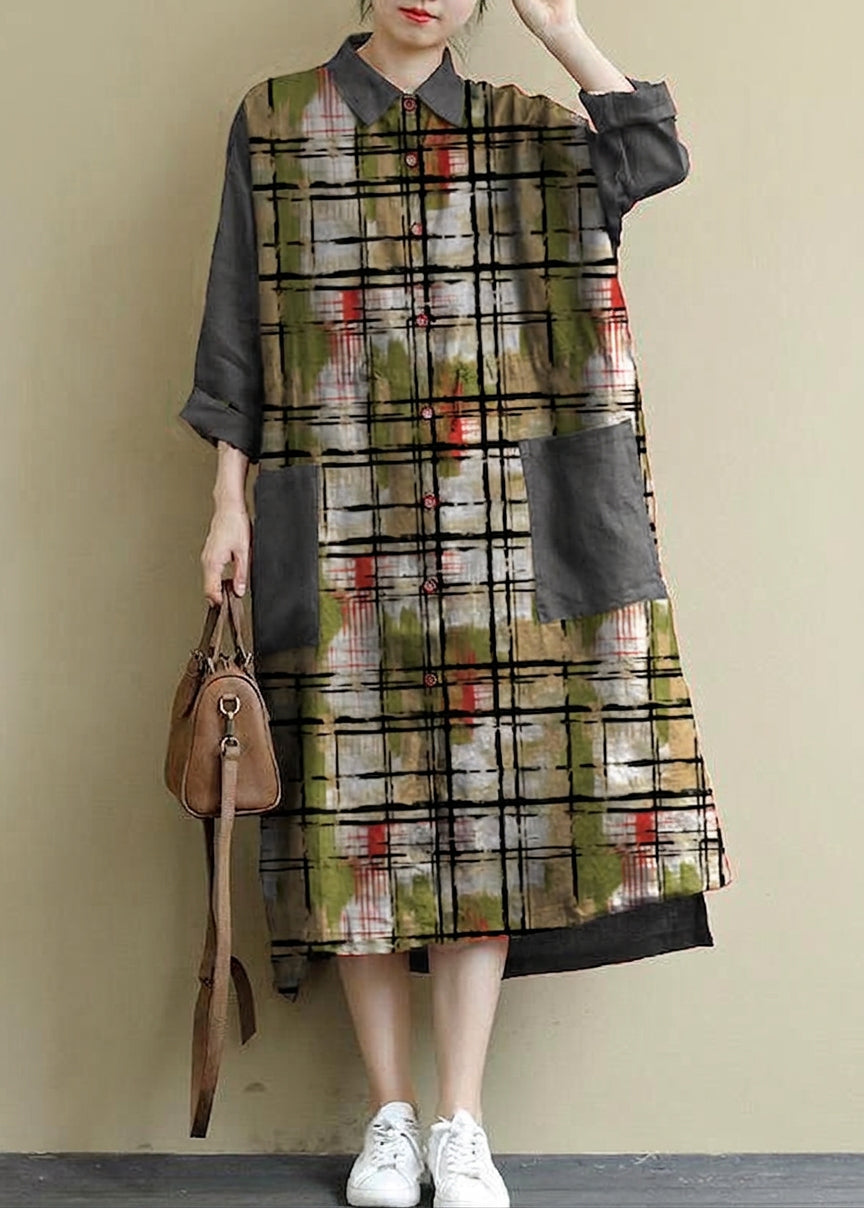 Isolde - Red Linen Shirt Dress Casual Oversize Spring Maxi Dresses