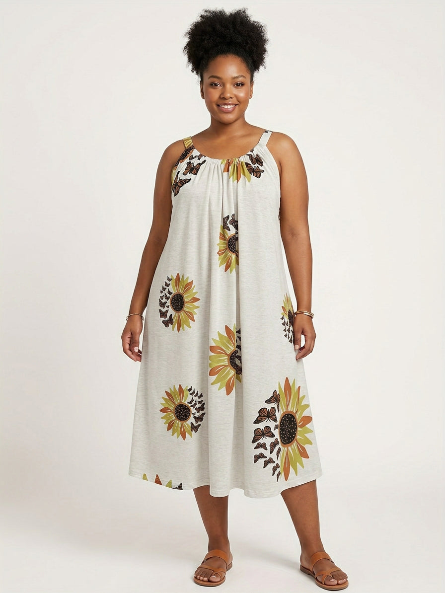 Theodora - Chic Sunflower Dress
