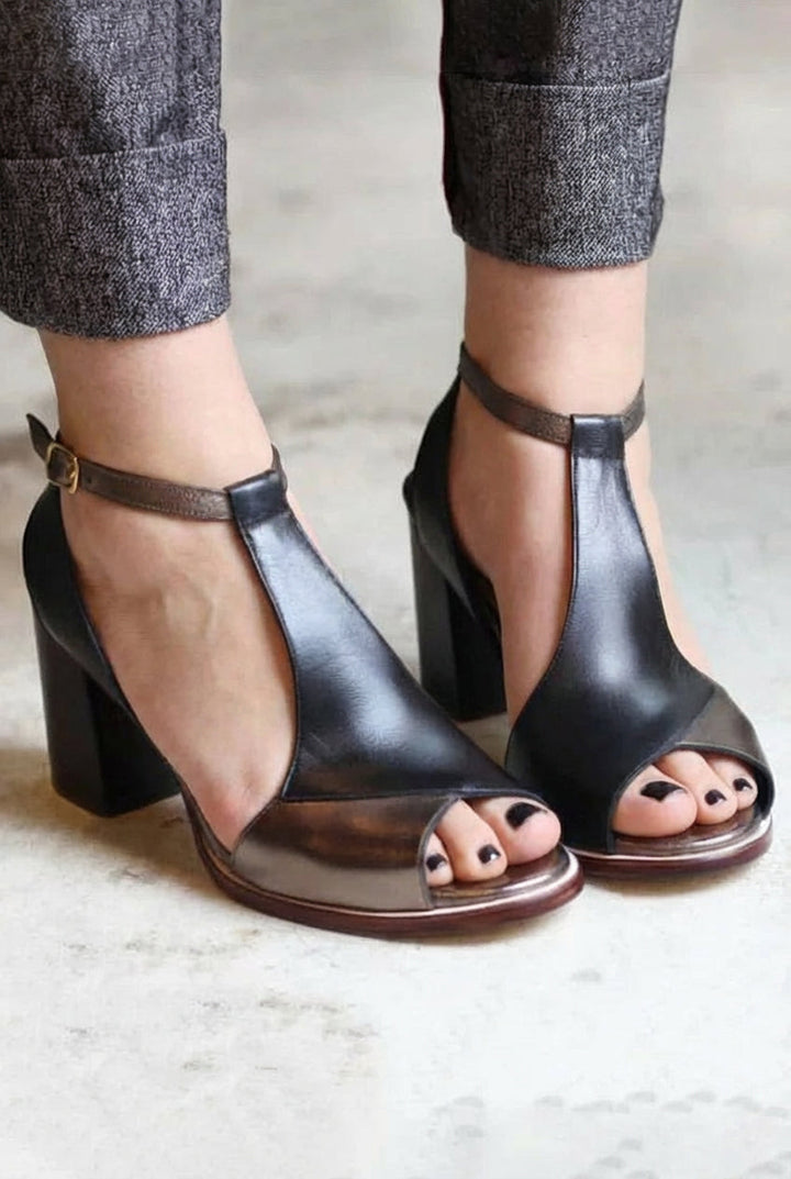 ELEGANT SANDALS WITH LOW HEEL
