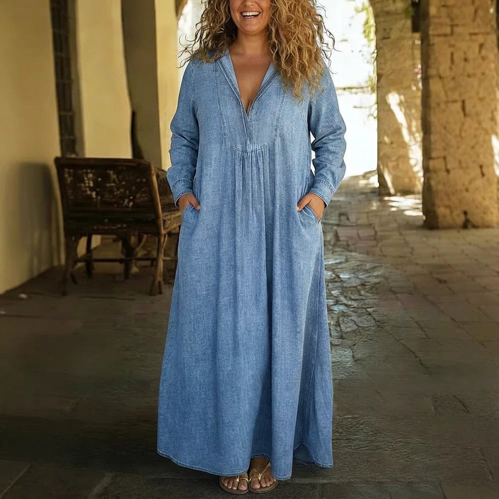 Eulalia Denim Maxi Dress