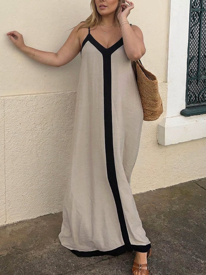 Naomi | Island Style Lavechic Colorblock Midi Dress Look