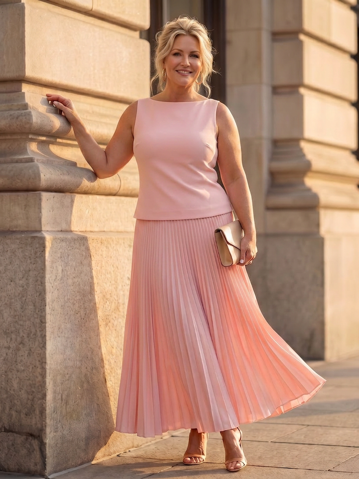 Fauna | Structured Bodice Pleated Skirt Set