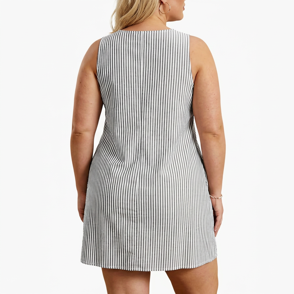 Pemberley | Sleeveless Striped Pocket Dress