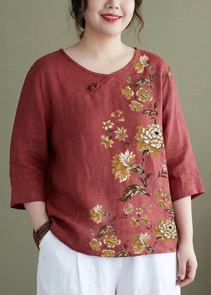 Delphine - Embroideried side open Half Sleeve Top