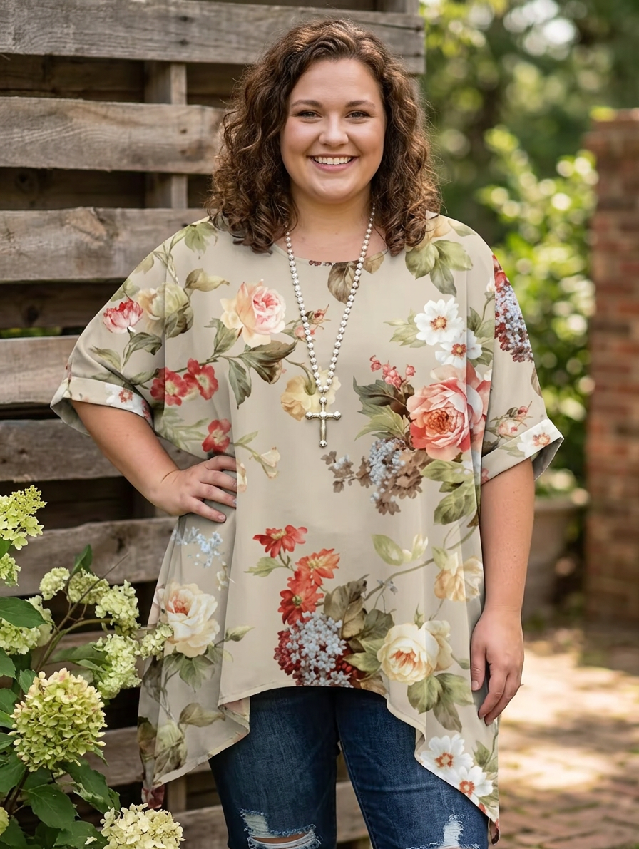 Amina | Vintage Bohemian Floral Print Women&