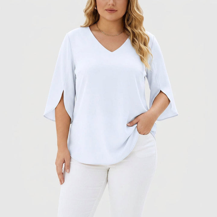 Solene | Sophisticated V-Neck Blouse