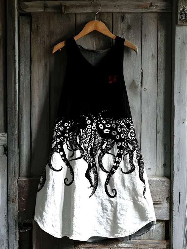 Pemberley - Octopus Tentacle Linen Dress