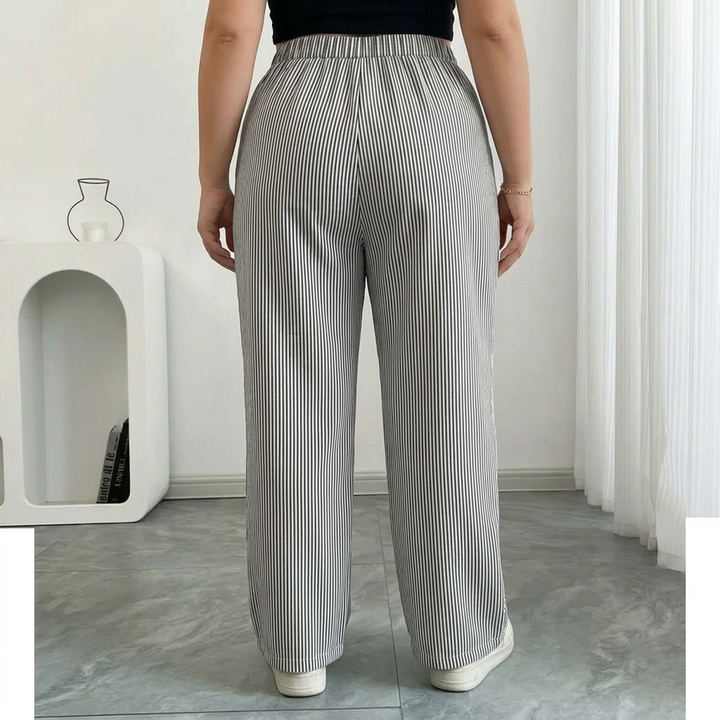 Saffron | Striped Trouser With Pockets