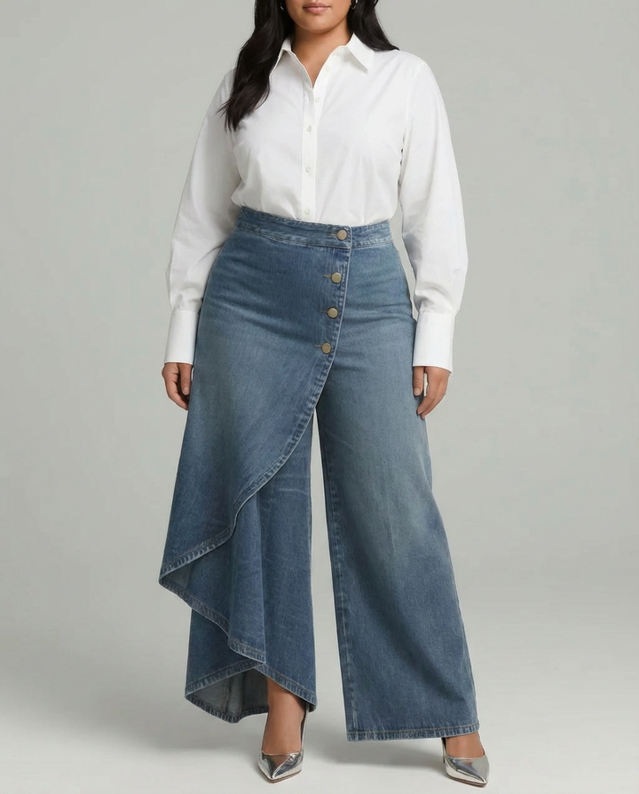 Priya | Denim Wrap Trousers