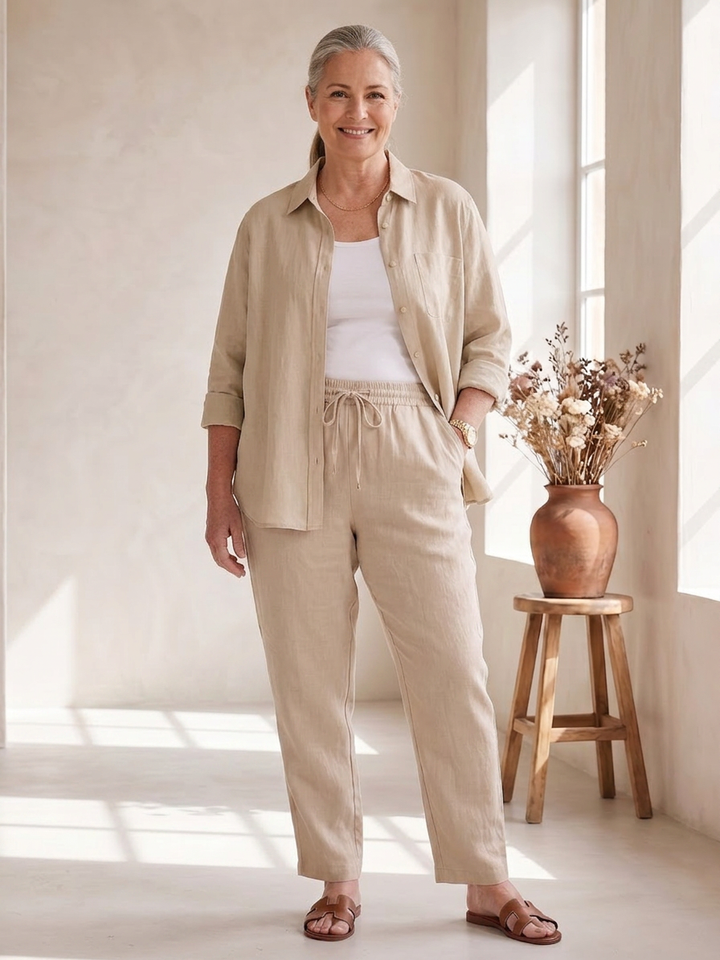Paloma | Long Sleeve Shirt Tapered Trousers Set