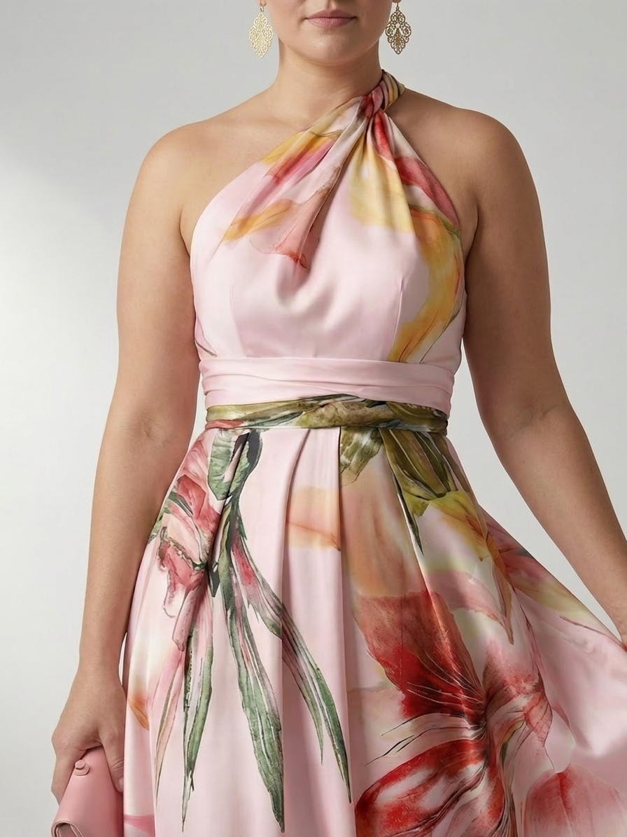 Rhea | Light Floral Maxi Dress