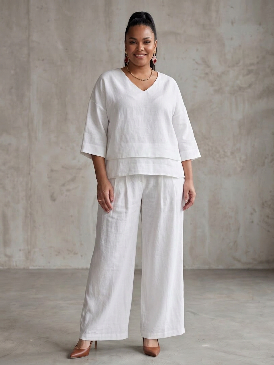 Lael | Layered Top Wide Leg Set
