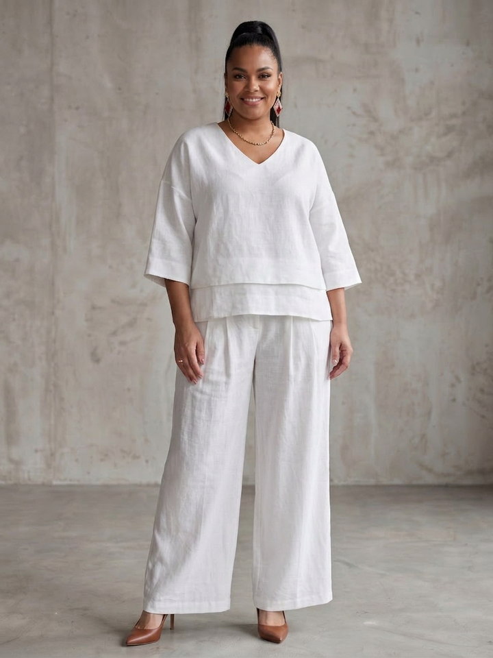 Lael | Layered Top Wide Leg Set
