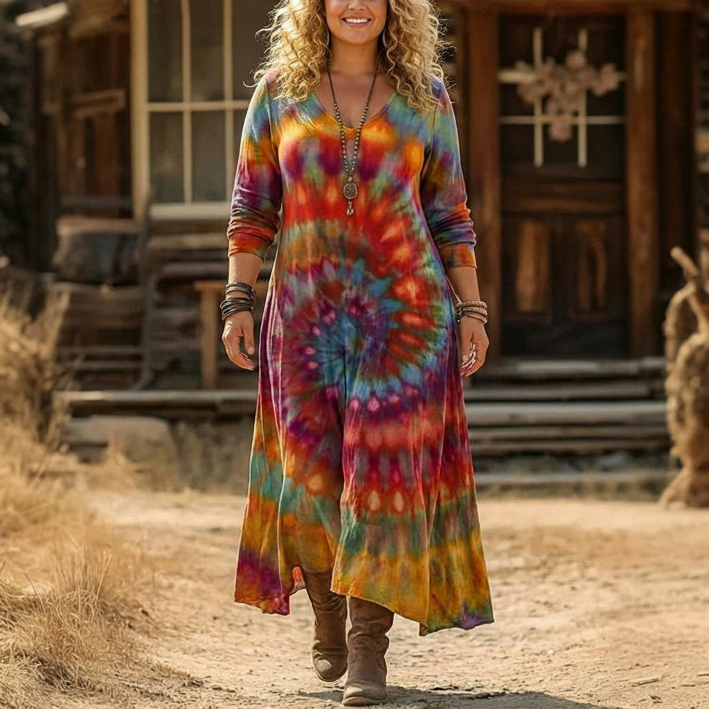 Heledd | Vintage-Inspired Long Sleeve Casual Dress