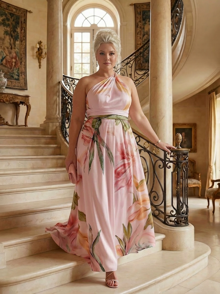 Rhea | Light Floral Maxi Dress