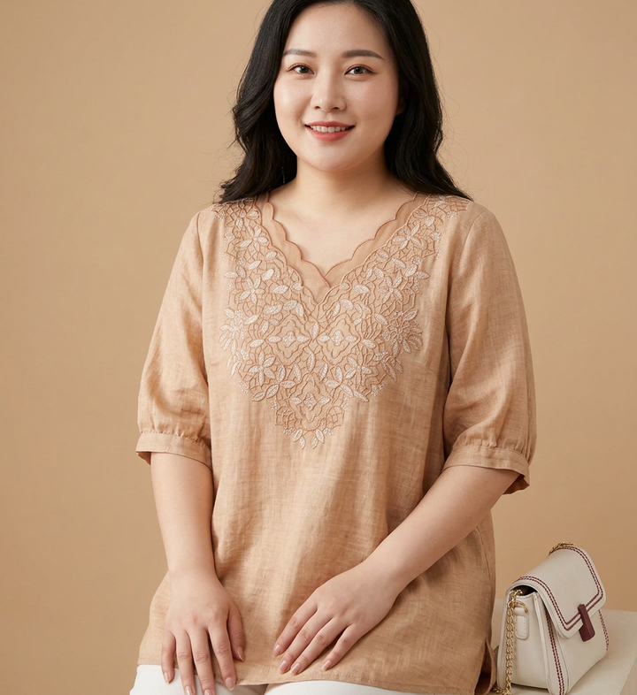 Ingrid - Embroidered Casual Wear Stylish Tunic