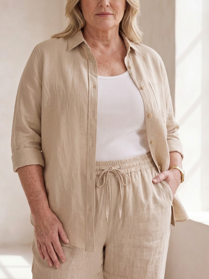 Paloma | Long Sleeve Shirt Tapered Trousers Set