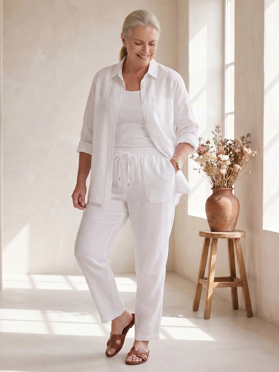 Paloma | Long Sleeve Shirt Tapered Trousers Set