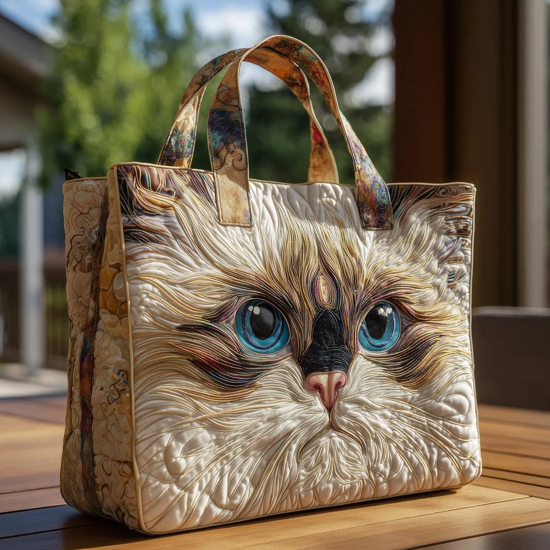 Maren Bag - White Cat with Blue Eyes