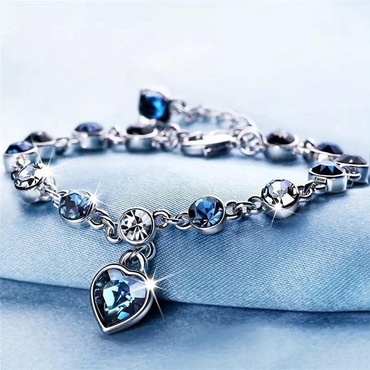 Heledd Heart Glow Bracelet | White Gold