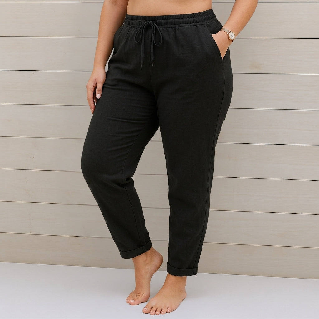 Nia | Premium Breathable Trousers with Elastic Waist