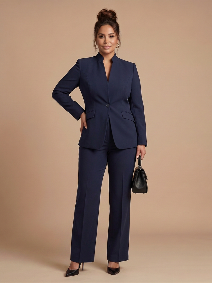 Juniper | Structured Stand Collar Tailored Suit
