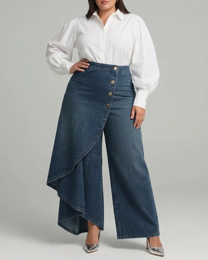 Priya | Denim Wrap Trousers