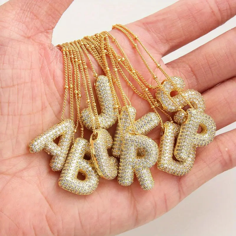 Mali letter initial necklace set | Gold