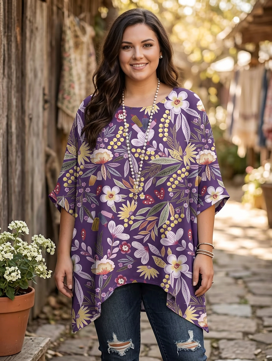 Clemence | Vintage Bohemian Floral Print Women&