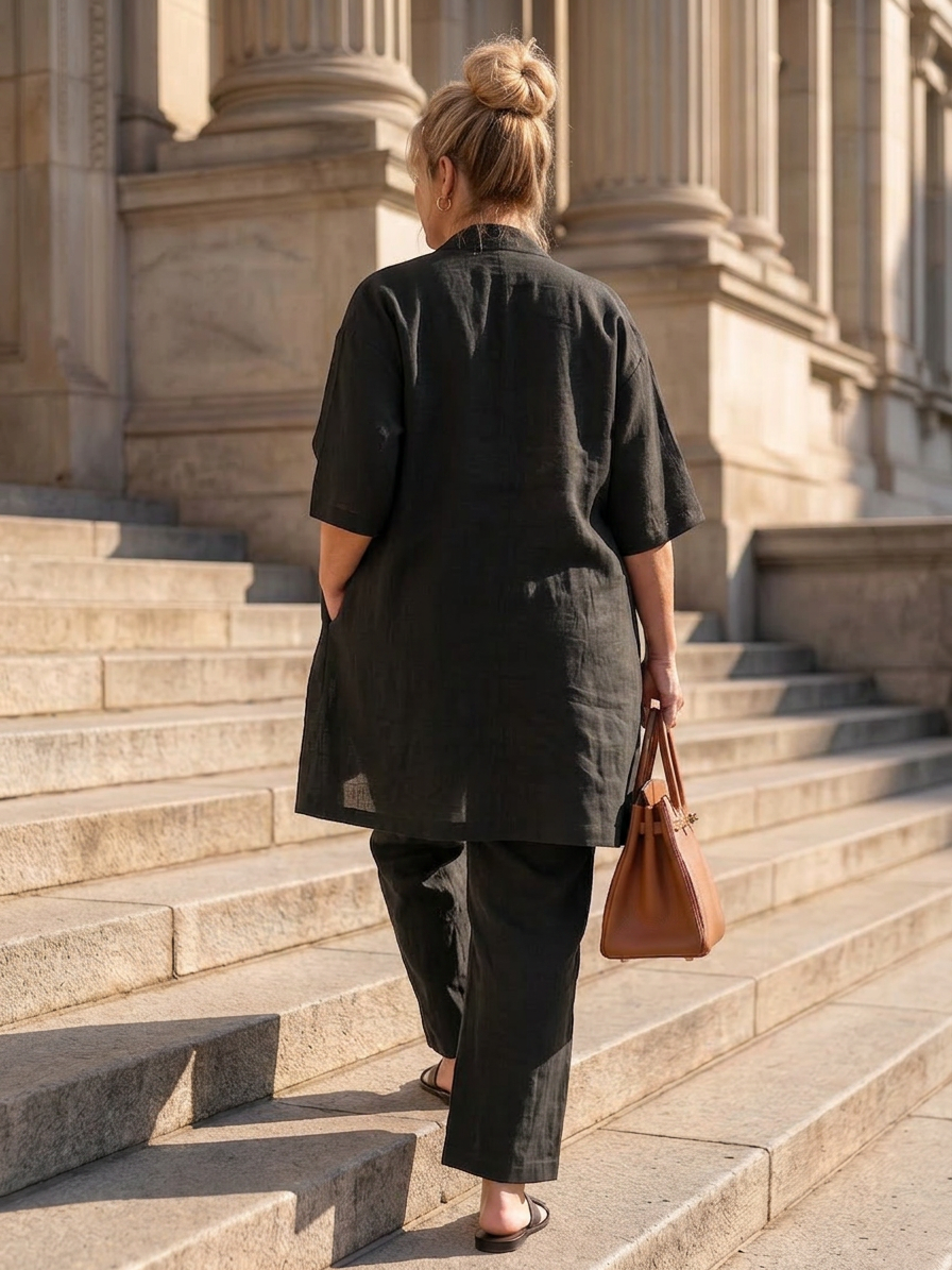 Evadne | Three Piece Relaxed Top Trouser Set