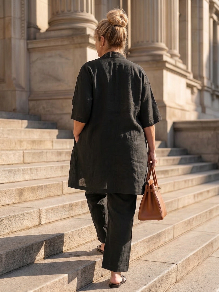 Evadne | Three Piece Relaxed Top Trouser Set