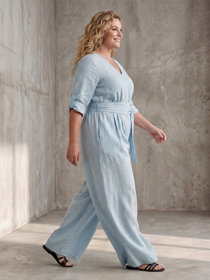 Maeve | Cross Front Wide Leg Jumpsuit