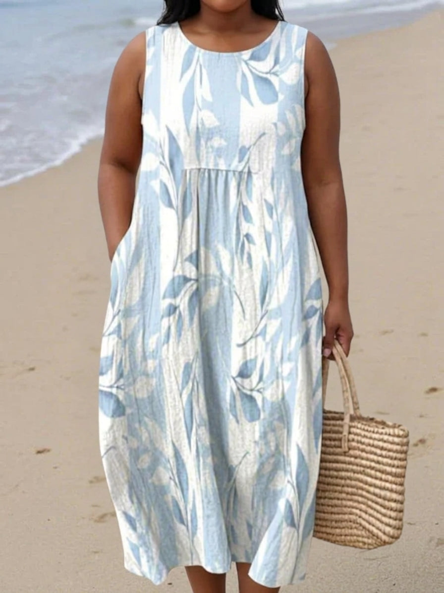 Fleur Leafy Midi Dress