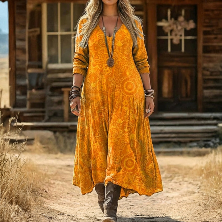 Rui | Vintage-Inspired Long Sleeve Casual Dress