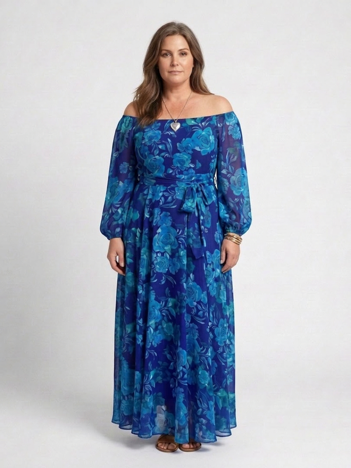 Beatrix | Off Shoulder Floral Maxi Dress