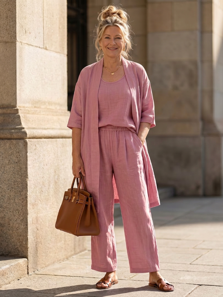 Evadne | Three Piece Relaxed Top Trouser Set