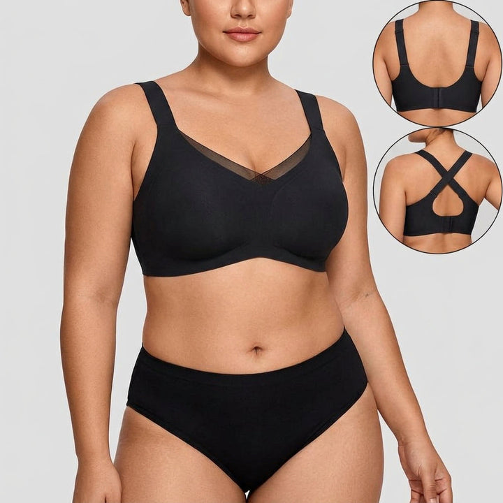 Amara Bra with Mesh Neckline