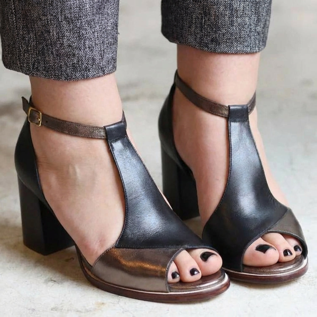 ELEGANT SANDALS WITH LOW HEEL