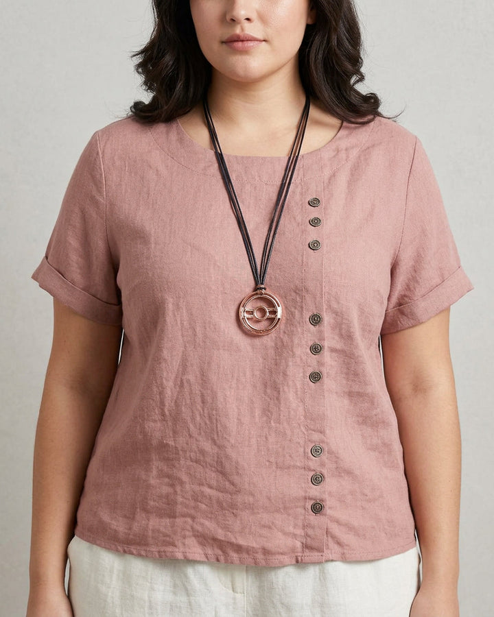 Sasha | Comfortable Short Sleeve Blouse