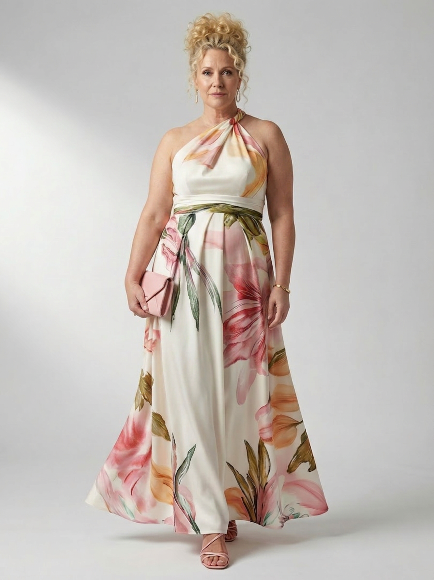 Rhea | Light Floral Maxi Dress