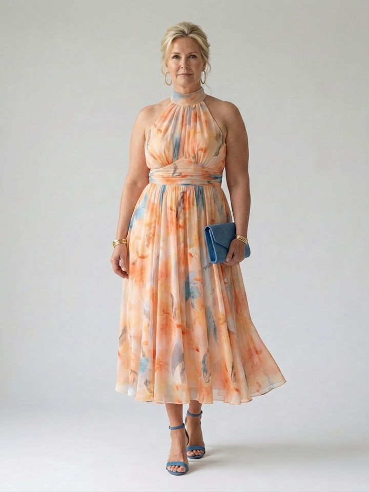 Stella &amp; Grace™ | Soft Halter Midi Dress