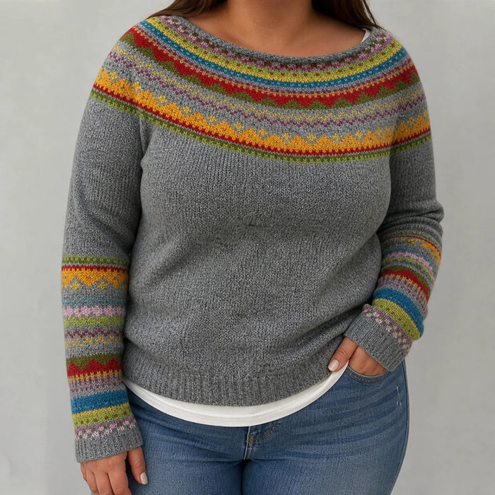 Charlotte - Retro Scandinavian knitted sweater