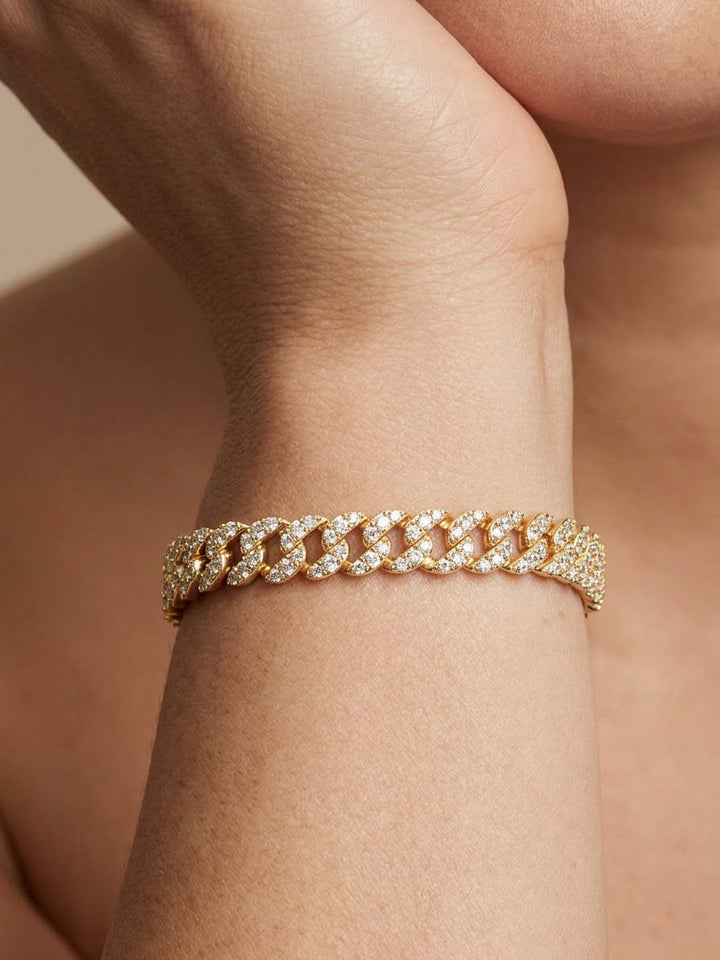 Cecily Cuban Bracelet | Gold