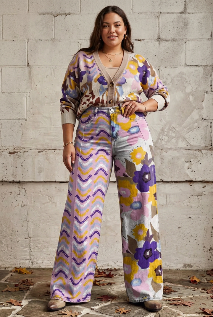 Eleni - Boho Flower Trousers