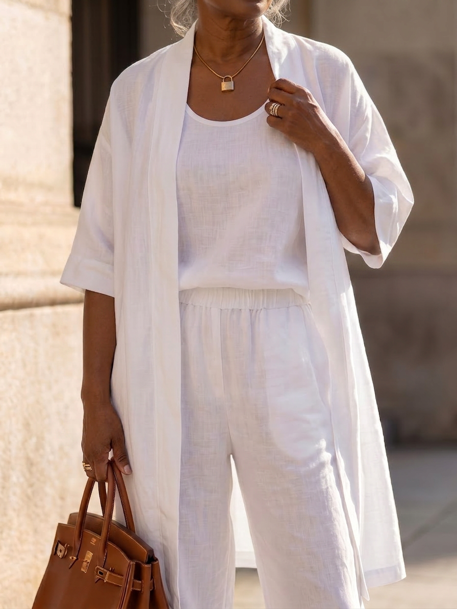 Evadne | Three Piece Relaxed Top Trouser Set