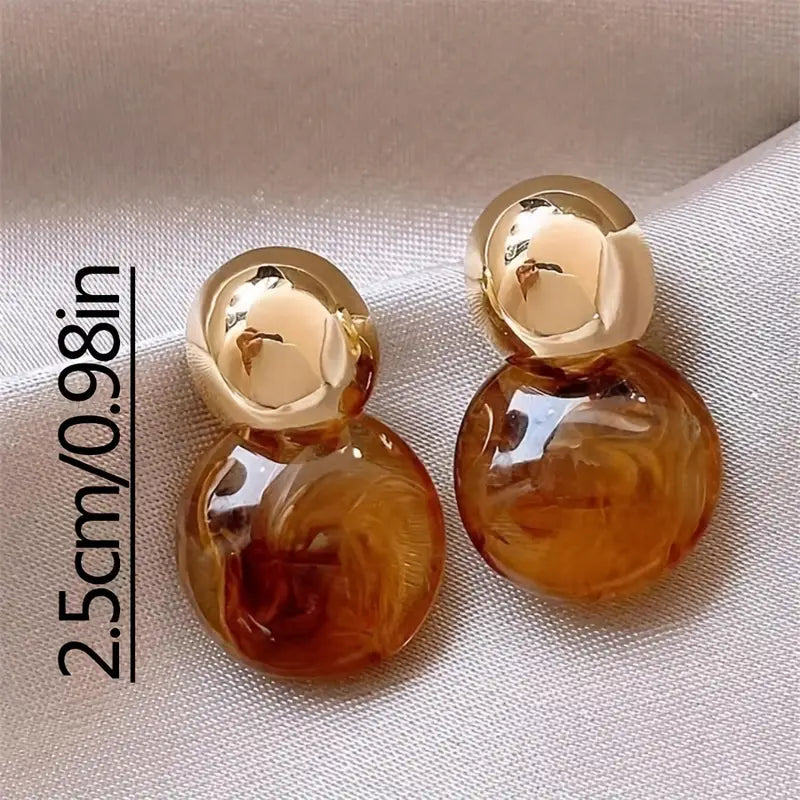 Lark Amber Drop Earrings | Gold