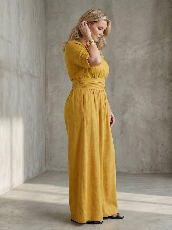 Maeve | Cross Front Wide Leg Jumpsuit