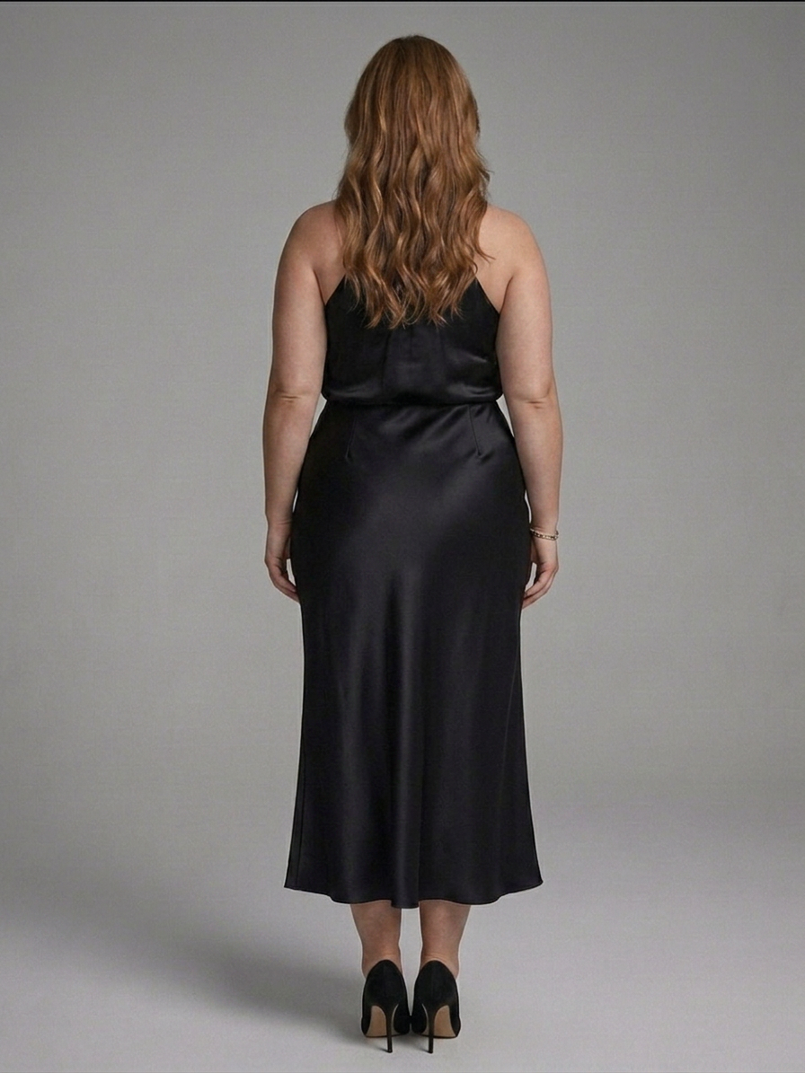 Eilwen | Midi Dress with Halter Neckline
